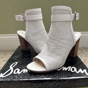 Sam Edelman White Leather Emmie Sandals